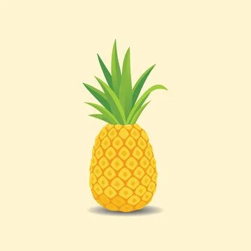 Isolated Pineapple Fruit illustration EPS Vector Stock Illustration