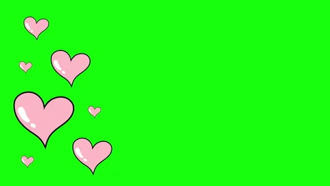 ISOLATED PINK HERATS Video stock 263963535