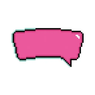 Isolated pink pixelated comic speech bubble chat Vector Stock Illustration