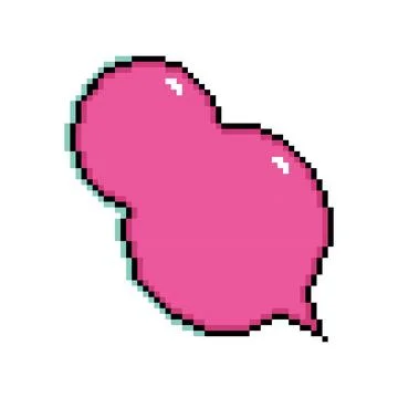 Isolated pink pixelated comic speech bubble chat Vector Illustrazione stock