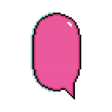Isolated pink pixelated comic speech bubble chat Vector Stock Illustration