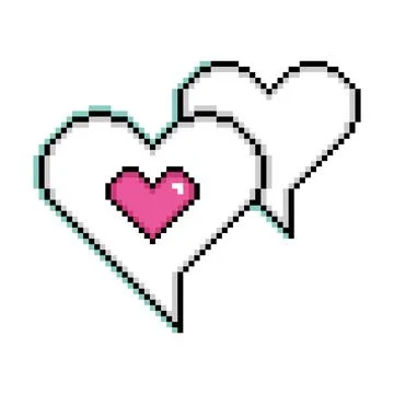 Isolated pink pixelated comic speech bubble chats Vector Illustration