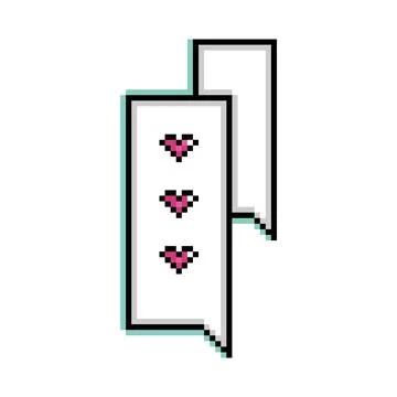 Isolated pink pixelated comic speech bubble chats Vector Illustration