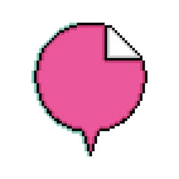Isolated pink pixelated comic speech bubble chat Vector Illustration