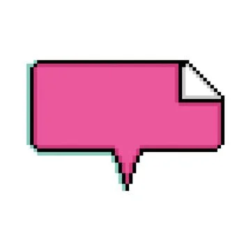 Isolated pink pixelated comic speech bubble chat Vector Illustration