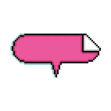 Isolated pink pixelated comic speech bubble chat Vector Stock Illustration