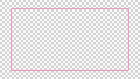Isolated pink rectangle outline on white background Stock Illustration