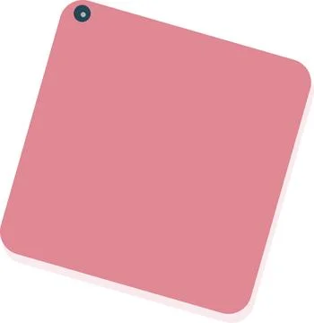 Isolated pink rounded square with corner dot icon Stock Illustration