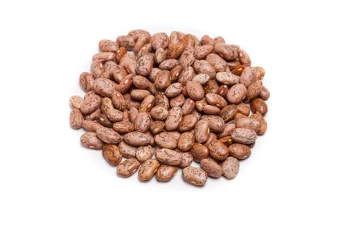 Isolated pinto beans on white background Stock Photos