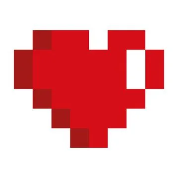 Isolated pixel heart shape icon 8 bit design Vector 스톡 일러스트