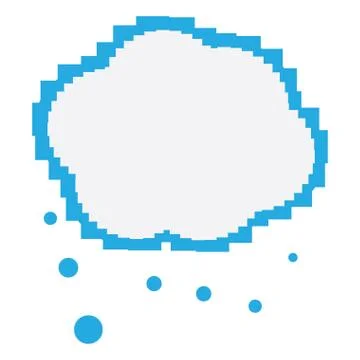 Isolated pixelated bubble chat. 8-bit theme Illustrazione stock