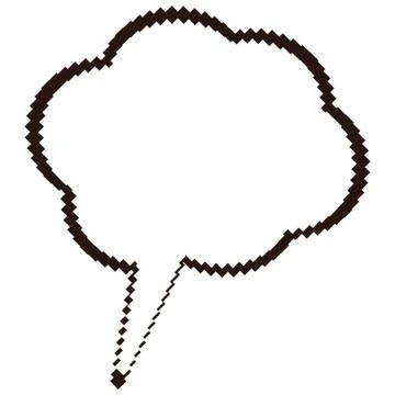 Isolated pixelated bubble chat. 8-bit theme Stock Illustration