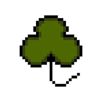 Isolated pixelated clover icon Illustrazione stock