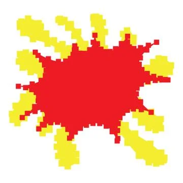 Isolated pixelated explosion. 8-bit theme Stock Illustration