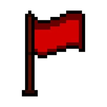 Isolated pixelated flag icon 스톡 일러스트