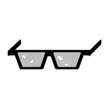 Isolated pixelated glasses 스톡 일러스트