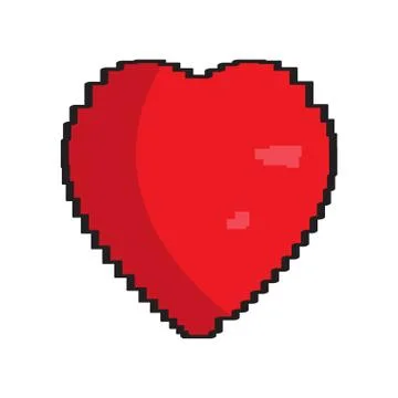 Isolated pixelated heart icon Stock Illustration
