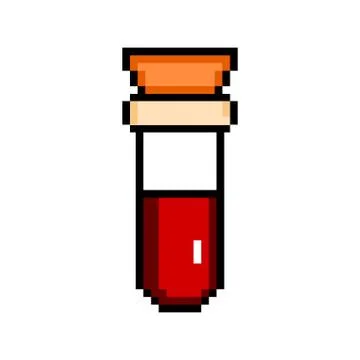 Isolated pixelated potion icon 스톡 일러스트