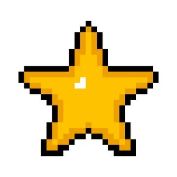 Isolated pixelated star shape icon Illustrazione stock