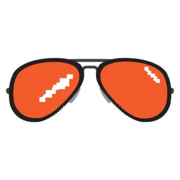 Isolated pixelated sunglasses Illustrazione stock