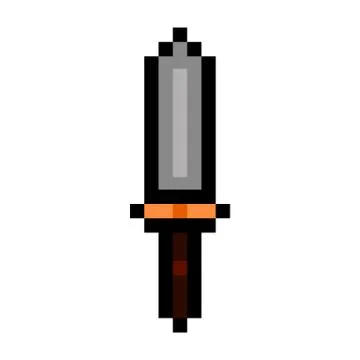 Isolated pixelated sword icon 스톡 일러스트