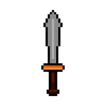 Isolated pixelated sword icon Illustrazione stock