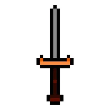 Isolated pixelated sword icon 스톡 일러스트