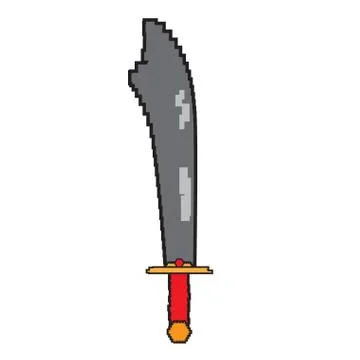 Isolated pixelated sword icon Stock Illustration