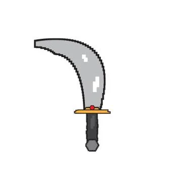 Isolated pixelated sword icon 스톡 일러스트