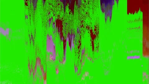 ISOLATED pixels glitch animation on GREEN SCREEN, compositing, overlay, layer Stock Footage 118228823