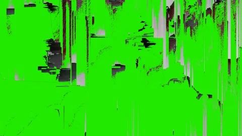 ISOLATED pixels glitch animation on GREEN SCREEN, compositing, overlay, layer Stock Footage 118229411