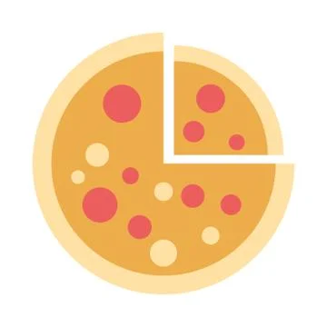 Isolated pizza delivery Illustrazione stock