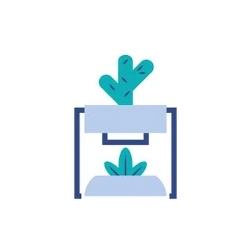 Isolated plant inside box vector design Stock Illustration