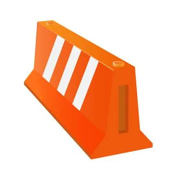 Isolated Plastic barrier - Vector Illustration Stock Illustration