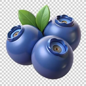 Isolated plasticine blueberries Stock Illustration