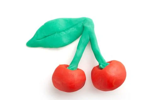 Isolated plasticine fruit Stock Photos