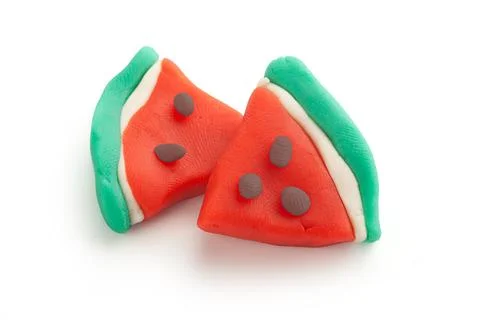 Isolated plasticine fruit Stock Photos