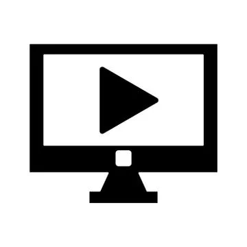 Isolated play inside computer design Stock Illustration