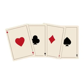 Isolated playing cards, color vector illustration Stock Illustration