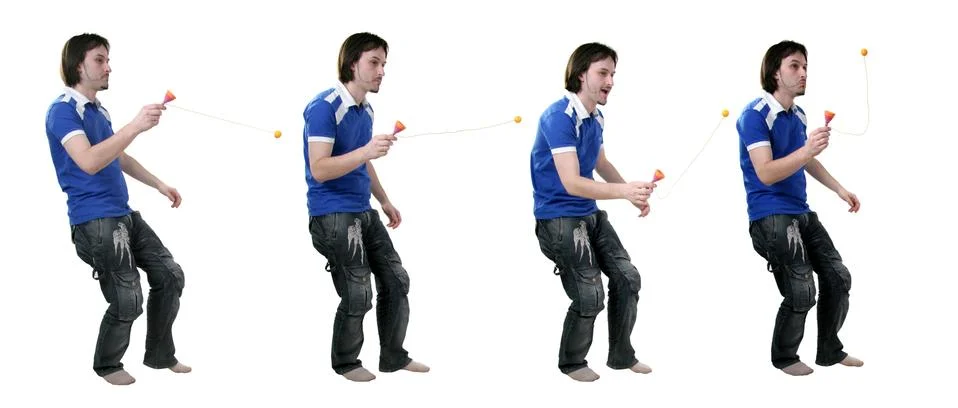 Isolated playing man Stock Photos