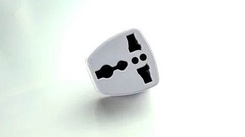 Isolated plug adapter on white Stock Footage 83235116