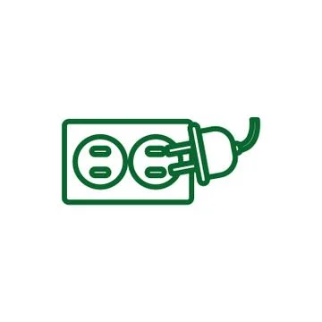Isolated plug and power outlet vector design Stock Illustration