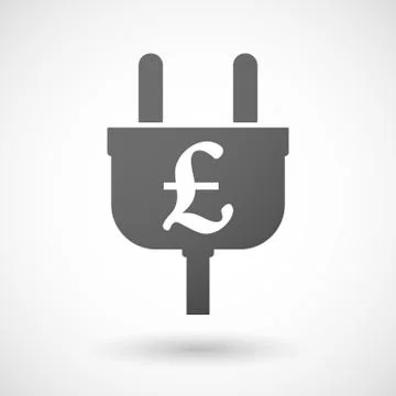 Isolated plug icon with a pound sign Stock Illustration