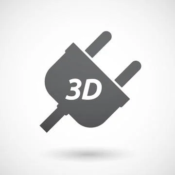Isolated plug with    the text 3D Stock Illustration