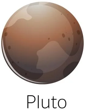 Isolated pluto on white background Stock Illustration