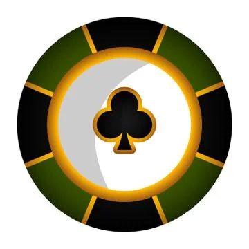 Isolated poker chip Illustrazione stock