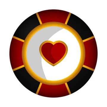 Isolated poker chip Illustrazione stock