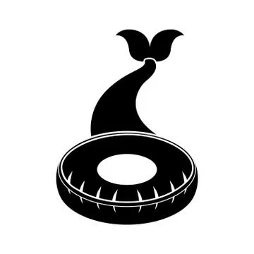 Isolated pool float with mermaid tail icon Stock Illustration