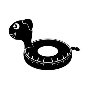 Isolated pool float shaped dinosaur icon Illustrazione stock
