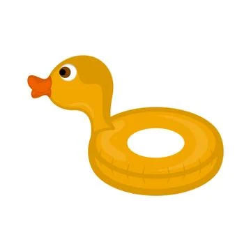 Isolated pool float shaped duck image Stock Illustration